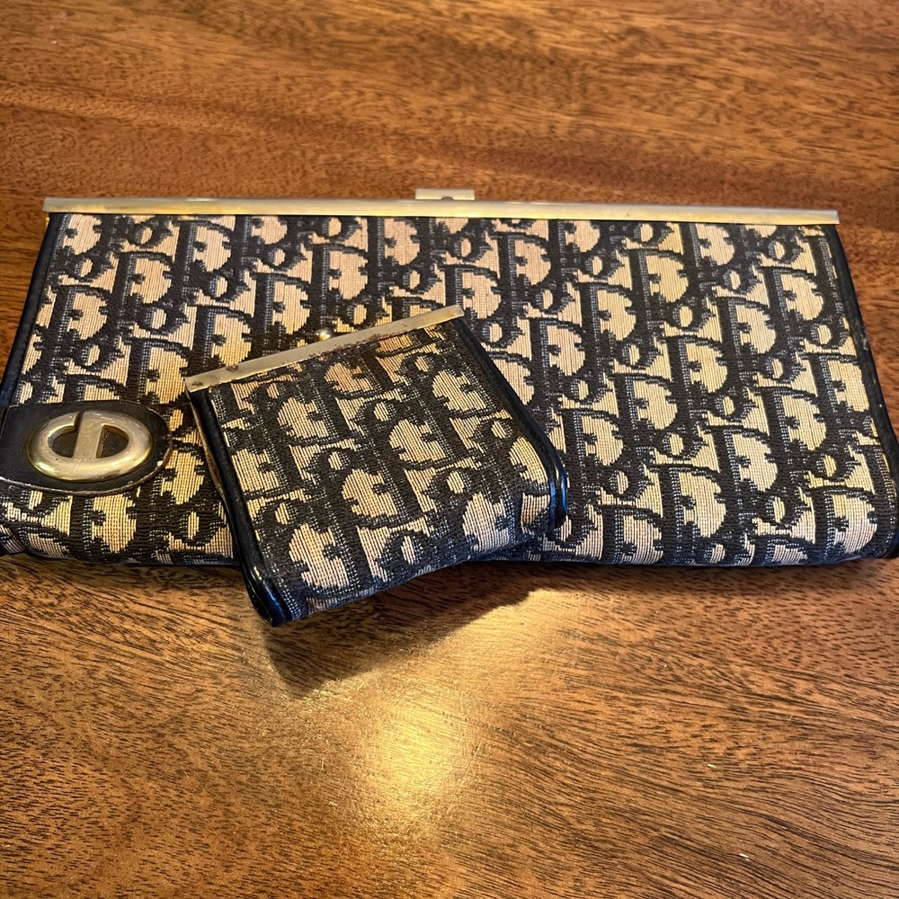 Dior Black and Cream Monogram Key & Card Holder…they don’t make them anymore